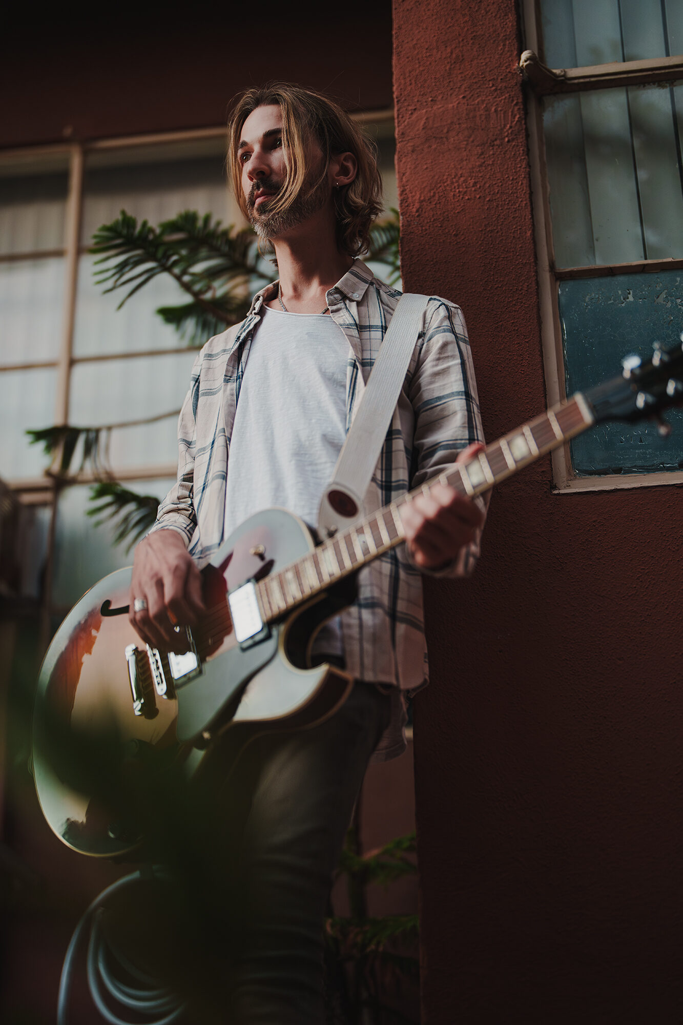 Red wall, archtop guitar
