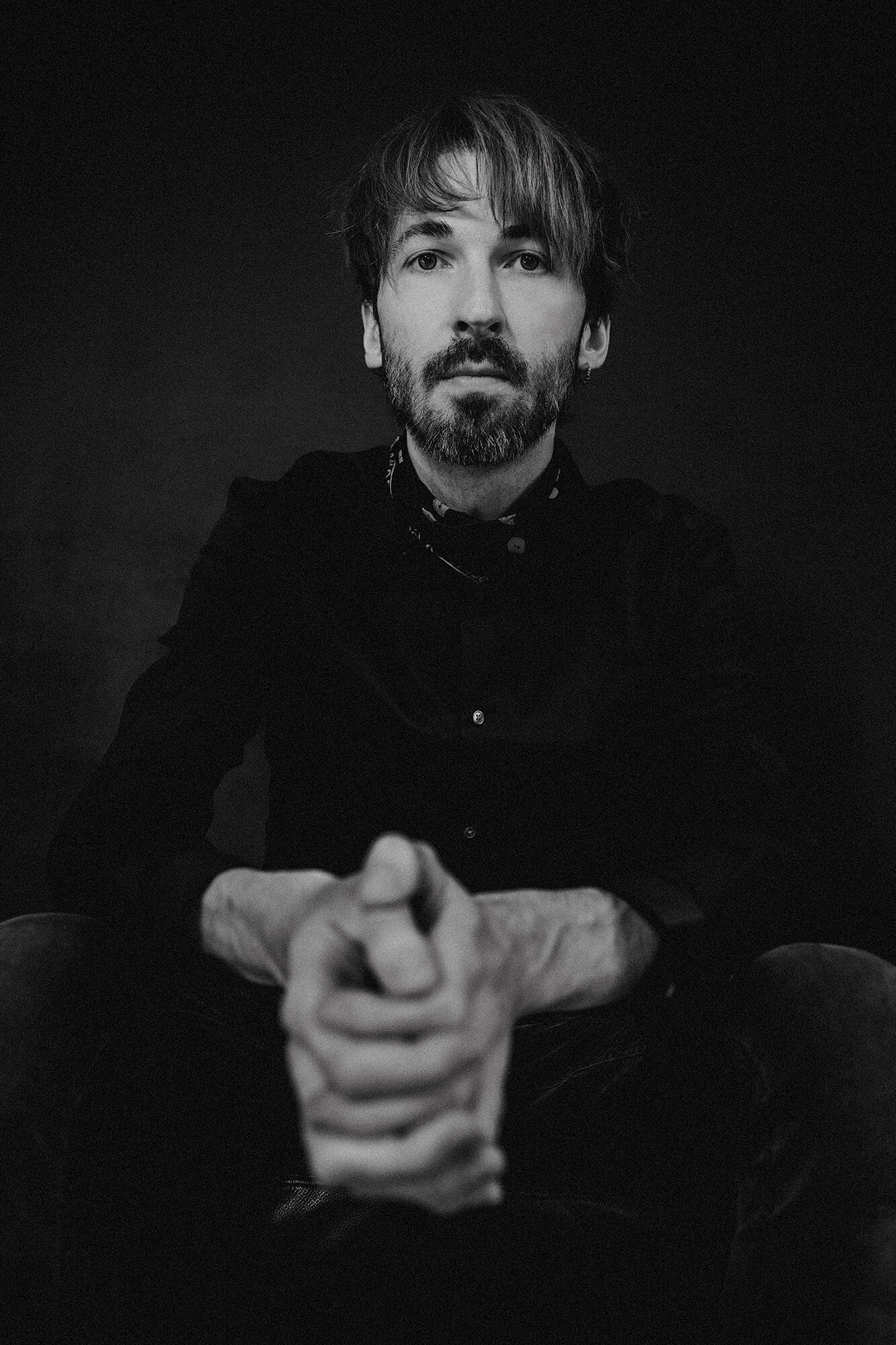 Portrait, black and white